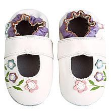 Momo Baby Soft Sole Baby Sandal Shoes - Lilies White (18-24 months)