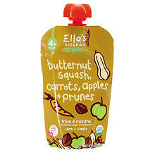 Ella's Kitchen Stage 1 Butternut Carrot Apple Prune Baby Food