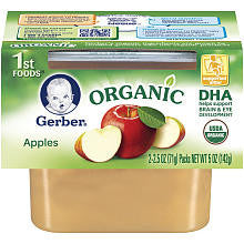 Gerber Organic 1st Foods Applesauce 2-Pack Baby Food - 2.5 Ounce