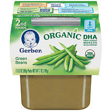 Gerber Organic 2nd Foods Green Beans 2-Pack Baby Food - 3.5 Ounce