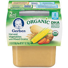 Gerber DHA Baby Food Harvest Veggie 2-Pack Baby Food - 3.5 Ounce