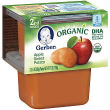 Gerber Organic 2nd Foods Baby Food 3.5 Ounce - Apple Sweet Potato 2-Pack - 3.5 Ounce