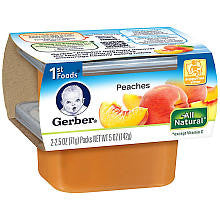 Gerber 1st Foods Peaches 2-Pack Baby Food - 2.5 Ounce