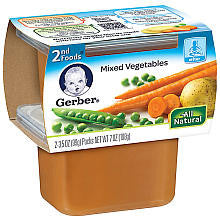 Gerber DHA Baby Food Mixed Vegetable 2-Pack Baby Food - 3.5 Ounce