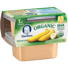 Gerber Organic 1st Foods Banana 2-Pack Baby Food - 2.5 Ounce