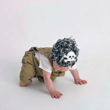 Zooni Boys Mop Top Solid Hat- Skull and Crossbones