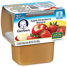 Gerber Foods 2nd Stage Apple Strawberry Banana 2-Pack Baby Food - 3.5 Ounce