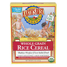 Earth's Best Organic Infant Rice Cereal - 8 Ounce