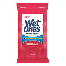 Wet Ones Antiba Counterial Wipes - 15 Count