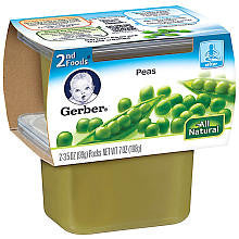 Gerber Foods 2nd Stage Peas 2-Pack Baby Food - 3.5 Ounce