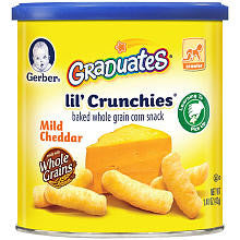 Gerber Graduates Lil' Crunchies Mild Cheddar Snacks - 1.48 Ounce