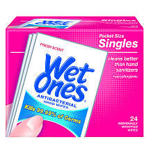 Wet Ones Antiba Counterial Wipes - 24 Count