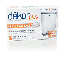 Diaper Dekor Plus Refills 2 Pack - White