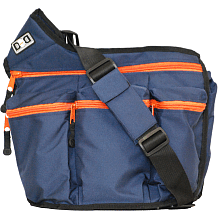 Diaper Dude Diaper Bag - Navy & Orange