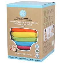 Charlie Banana Reusable Diaper System Value Pack - Tutti Frutti - One Size