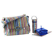 Kalencom Laminated Buckle Bag - Cobalt Stripe