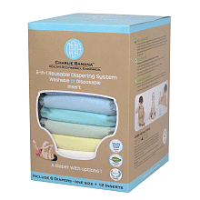 Charlie Banana 2-in-1 Reusable One-Size Diaper System Value Pack - Pastel